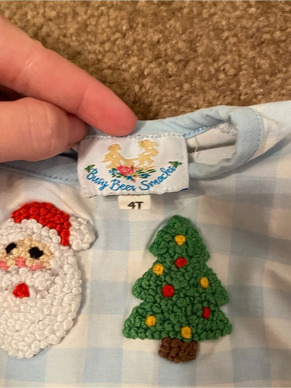 Light Blue Holiday Tunic & Leggings Set for Kids